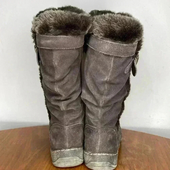 BARETRAPS Emilse Winter BOOTS Soft Suede Leather Faux Fur Lining Zips 7.5 - Picture 4 of 7